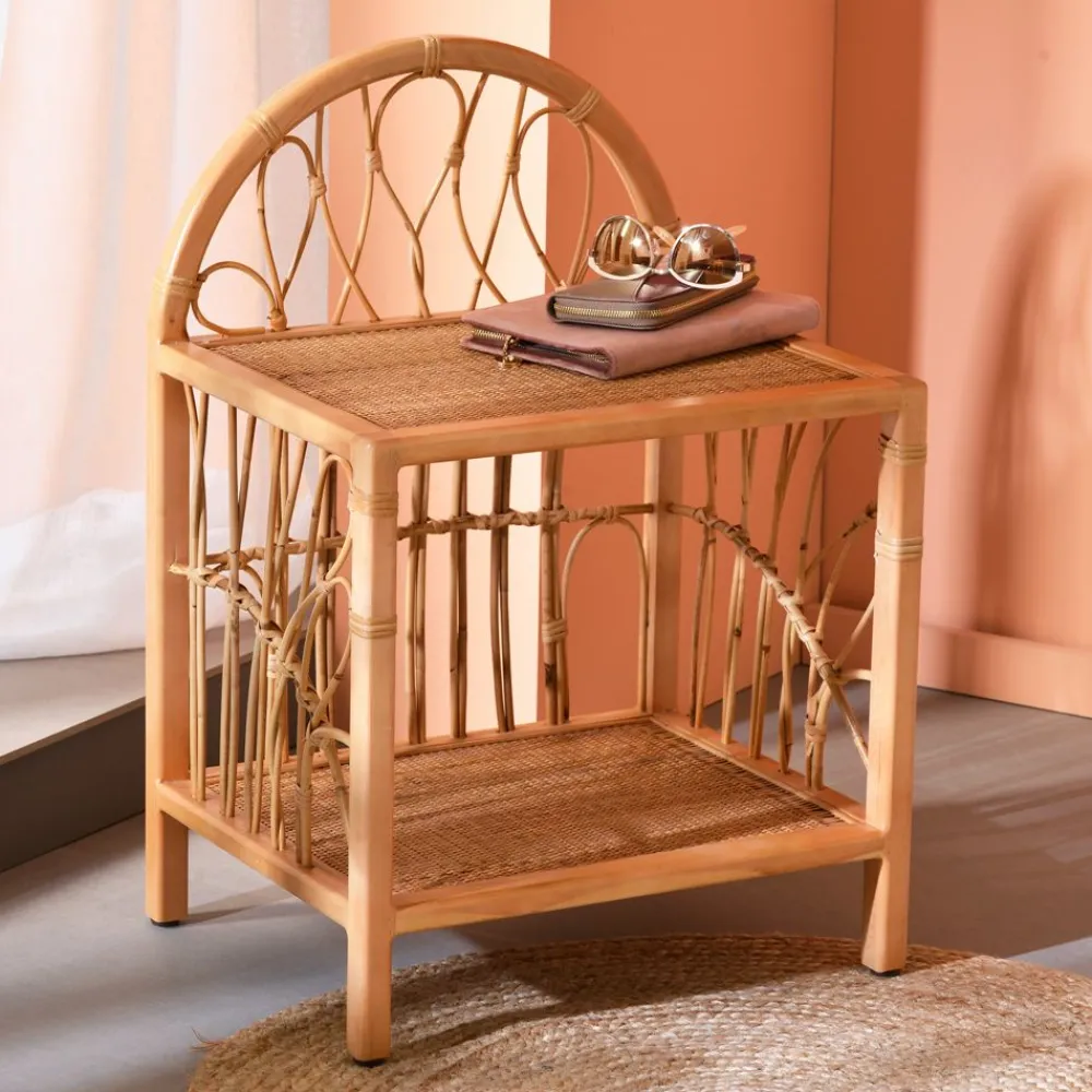 Becquet Chevet en rotin< Meuble, Étagère|Décoration