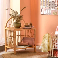 Becquet Chevet en rotin< Meuble, Étagère|Décoration