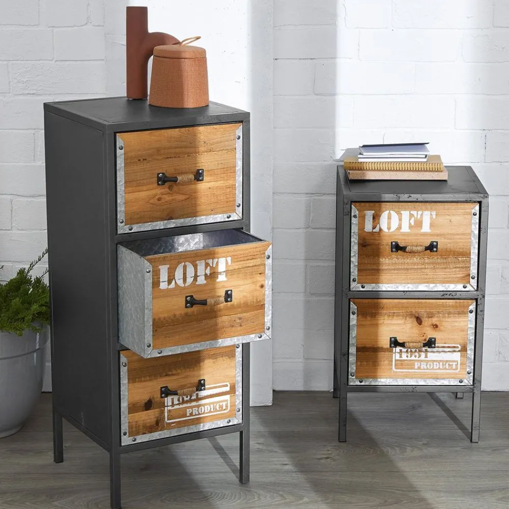 Becquet Chevet style industriel< Meuble, Étagère|Décoration