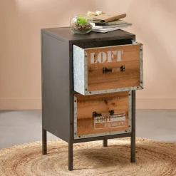 Becquet Chevet style industriel< Meuble, Étagère|Décoration