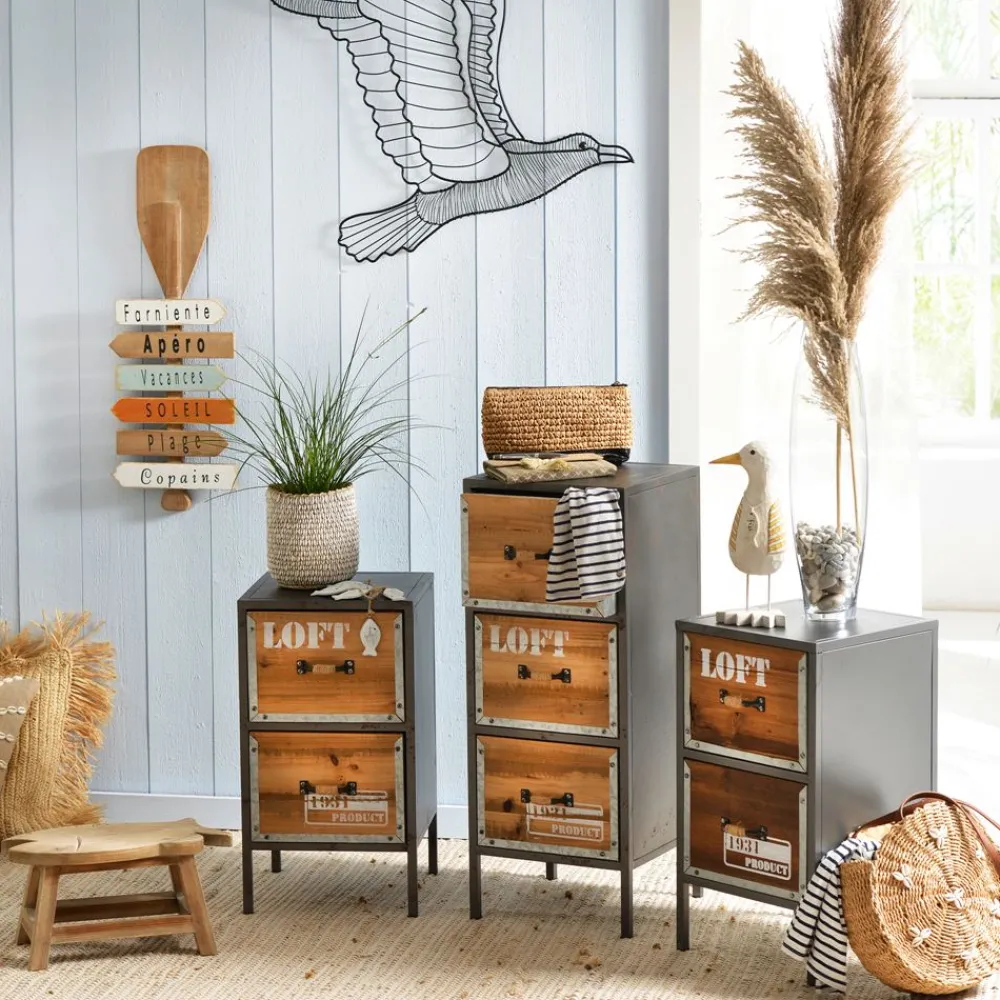 Becquet Chevet style industriel< Meuble, Étagère|Décoration