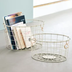 Becquet Corbeilles en métal - set de 2< Boîte, Panier|Décoration