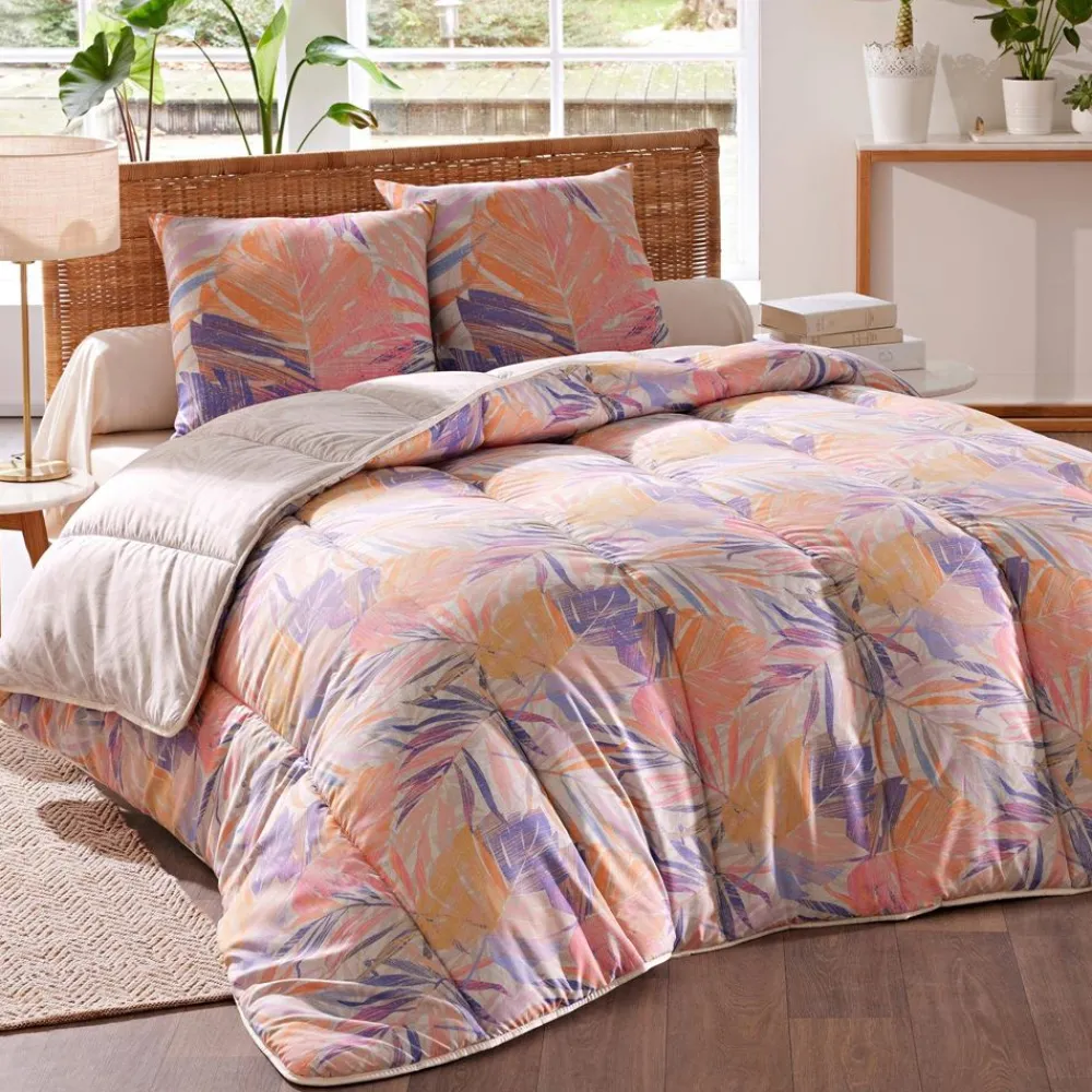 Becquet Couette DÉCO DOUBLE FACE motif exotique - création - légère ou chaude< Couette Colorée, Couette Imprimée|Couette, Édredon, Plumon