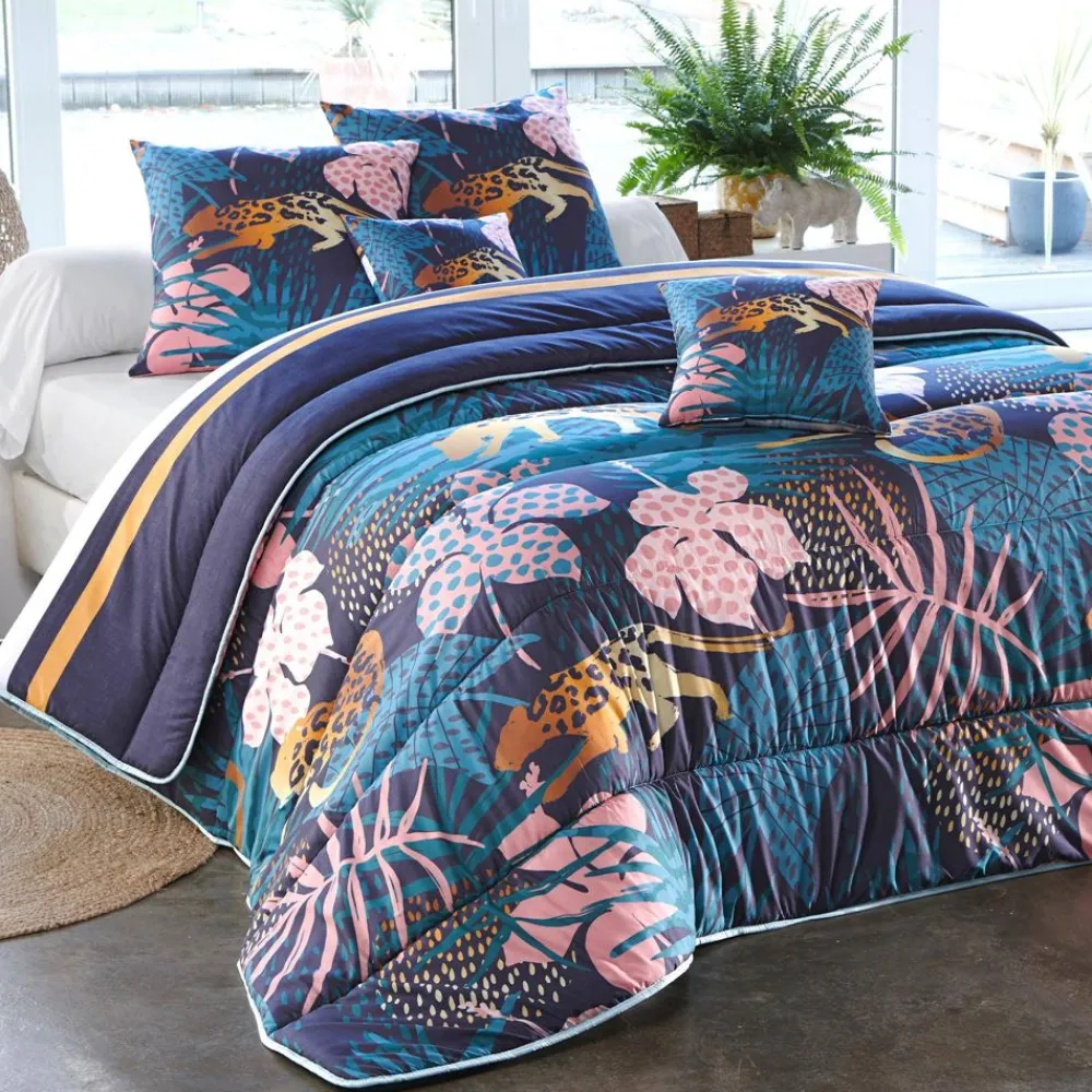Becquet Couette DÉCO DOUBLE FACE motif jungle - Création - légère ou chaude< Couette Colorée, Couette Imprimée|Couette, Édredon, Plumon