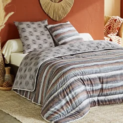 Becquet Couette DÉCO DOUBLE FACE motif ethnique - création - légère ou chaude< Couette Colorée, Couette Imprimée|Couette, Édredon, Plumon
