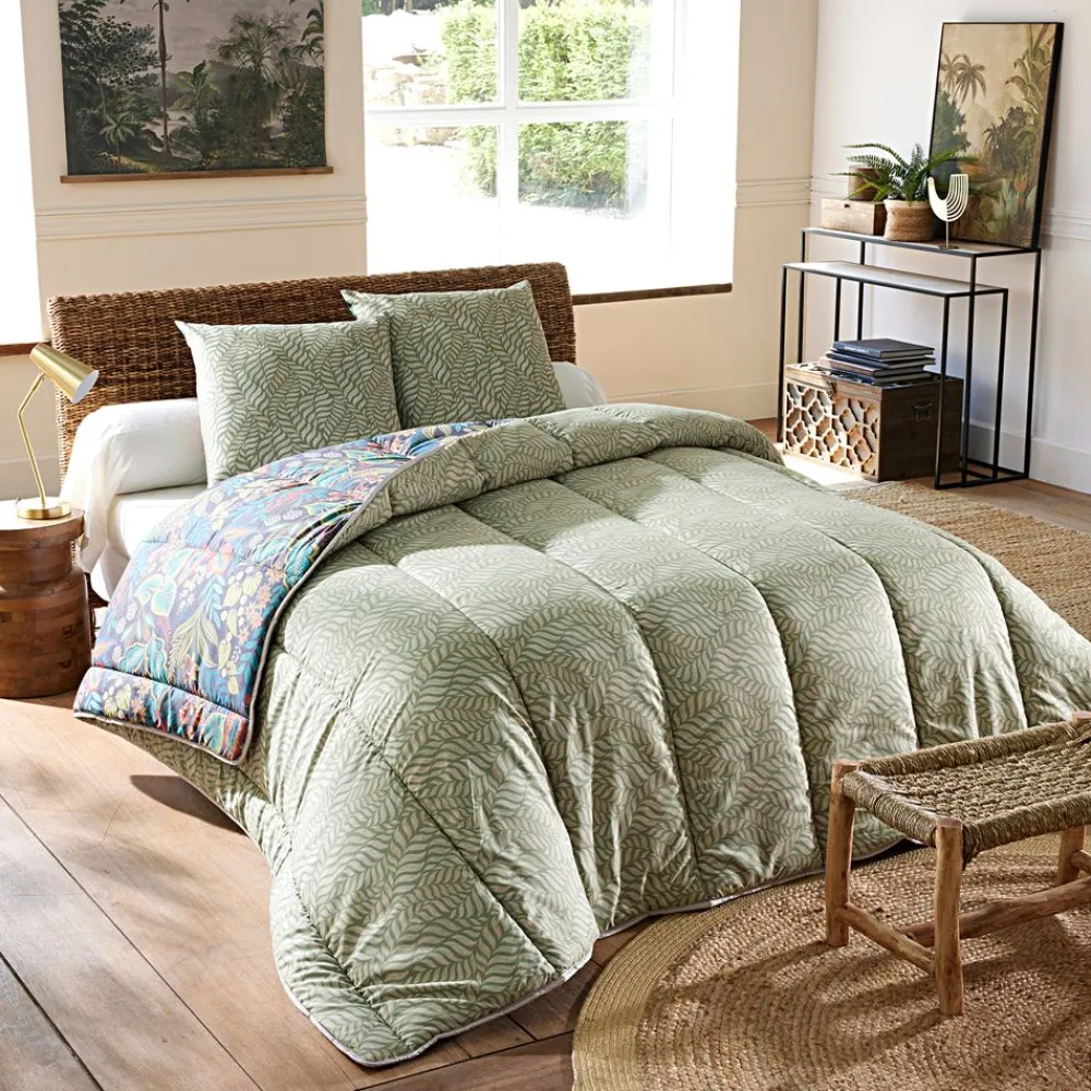 Becquet Couette DÉCO DOUBLE FACE motifs feuilles - légère ou chaude CRÉATION< Couette Colorée, Couette Imprimée|Couette, Édredon, Plumon