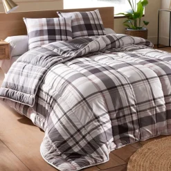 Becquet Couette déco motif carreaux - CRÉATION - légère ou chaude< Couette Colorée, Couette Imprimée|Couette, Édredon, Plumon