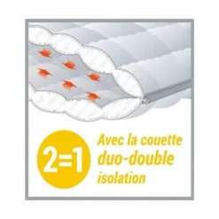 Becquet Couette DUO double isolation - 2 x 200 g - Très chaude< Couette, Édredon, Plumon|Couette