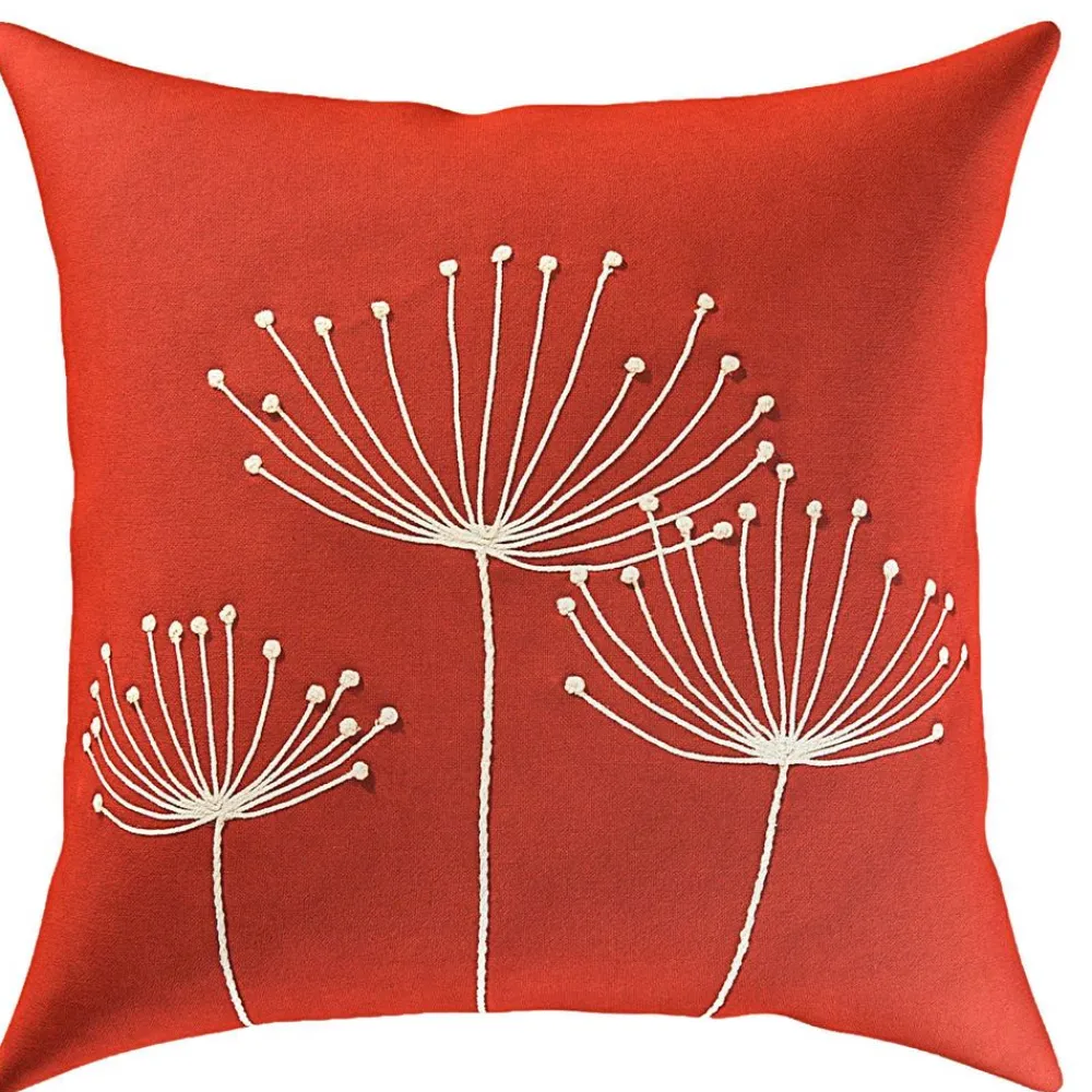 Becquet Coussin brodé fleurs - CRÉATION< Rideau Et Déco Textile|Coussin, Housse De Coussin
