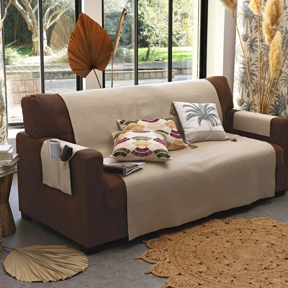 Becquet Coussin broderie géométrique multicolore< Rideau Et Déco Textile|Coussin, Housse De Coussin
