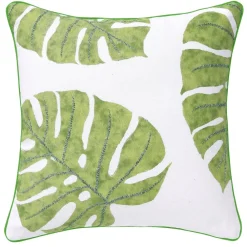 Becquet Coussin broderies et imprimé tropical< Rideau Et Déco Textile|Coussin, Housse De Coussin