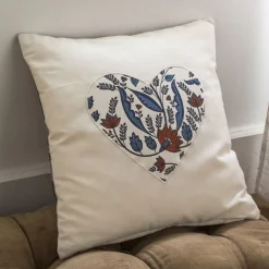 Becquet Coussin double face imprimé coeur et carreaux et coussin polochon à fleurs - CRÉATION< Rideau Et Déco Textile|Coussin, Housse De Coussin