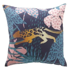 Becquet Coussin double face motifs léopard/ rayures< Rideau Et Déco Textile|Coussin, Housse De Coussin