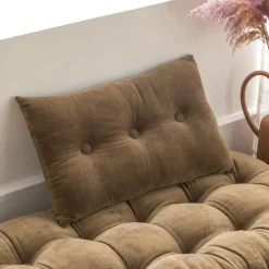 Becquet Coussin en velours ras< Rideau Et Déco Textile|Décoration Textile Unie