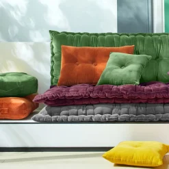 Becquet Coussin en velours ras< Rideau Et Déco Textile|Décoration Textile Unie