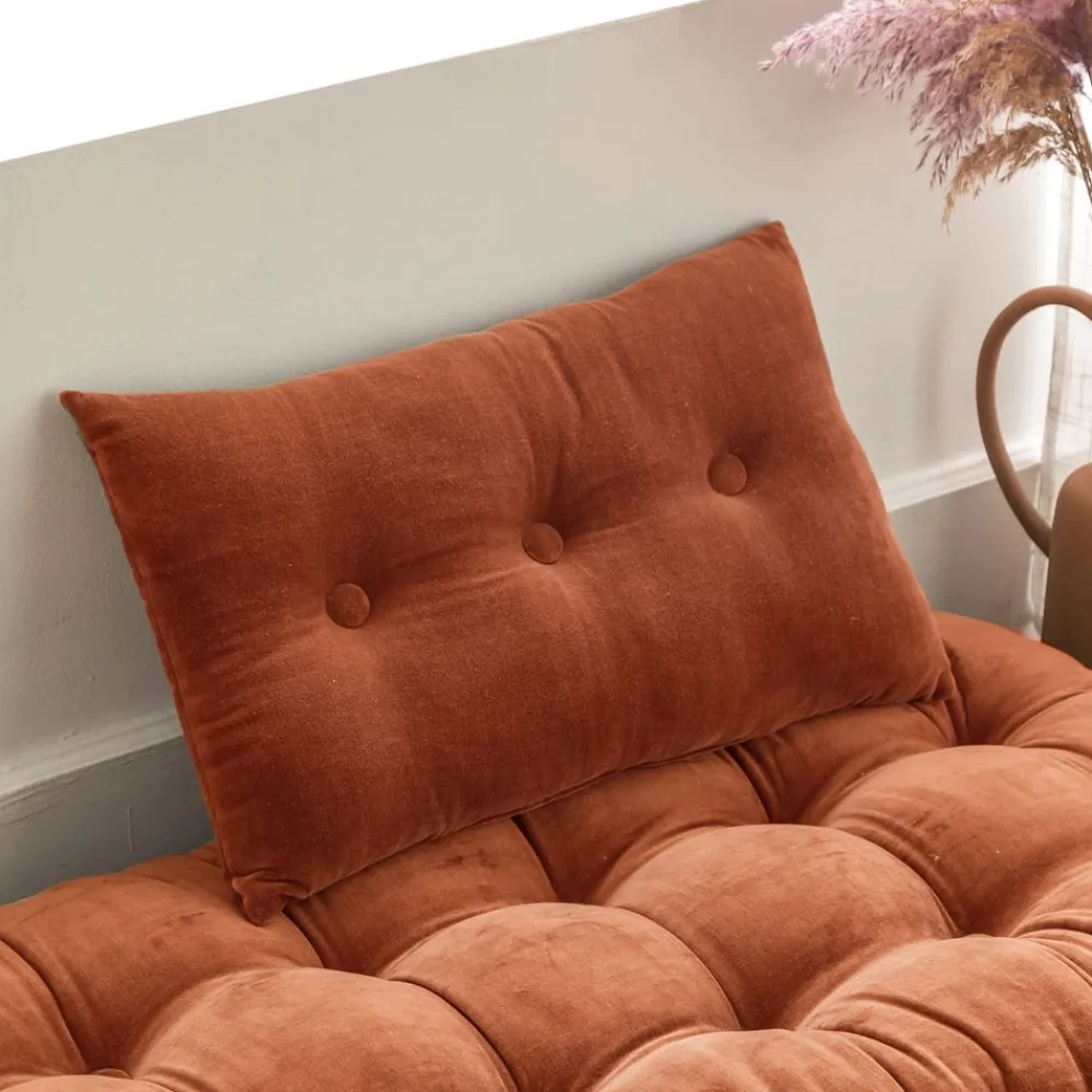Becquet Coussin en velours ras< Rideau Et Déco Textile|Décoration Textile Unie