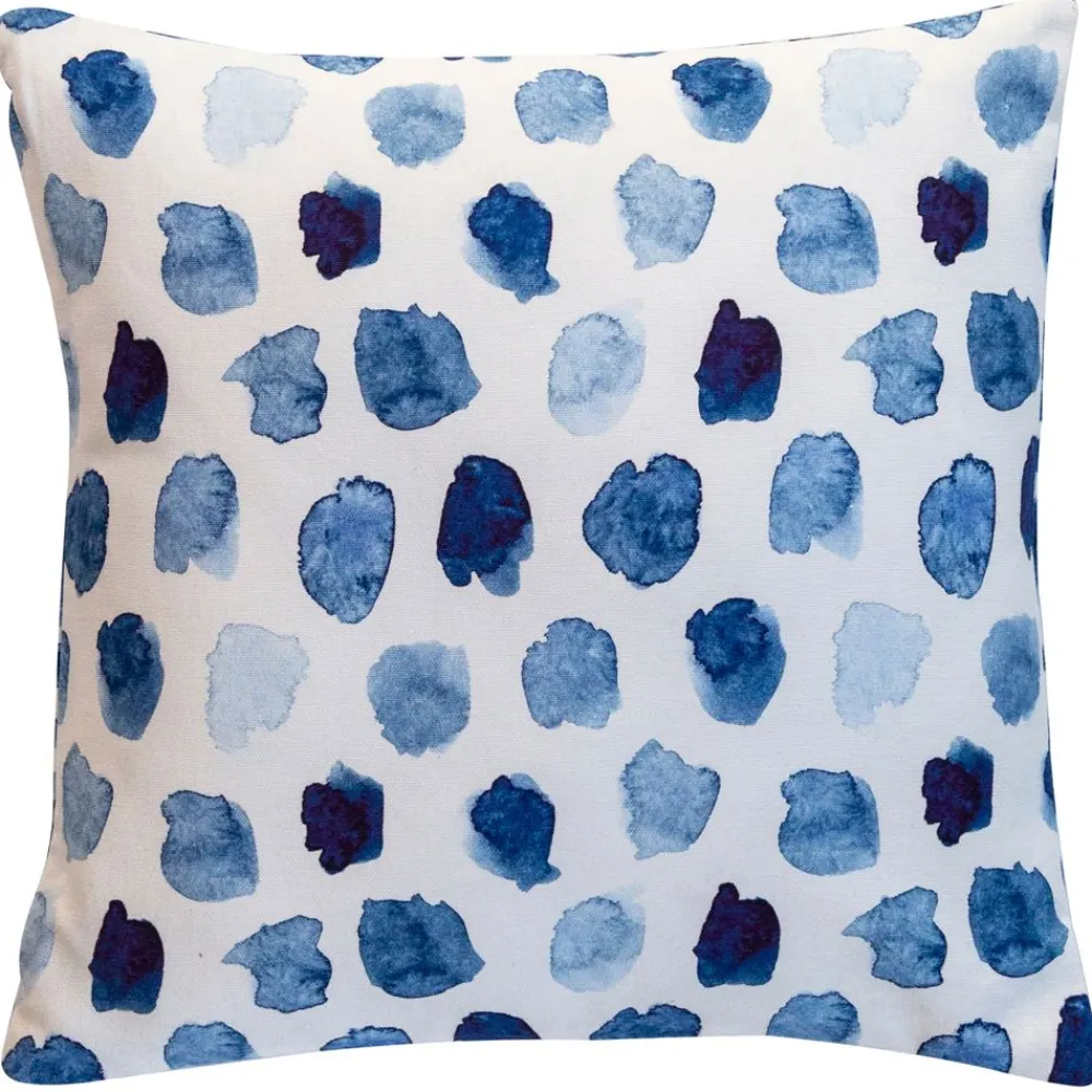 Becquet Coussin enduit double face bleu et blanc< Rideau Et Déco Textile|Coussin, Housse De Coussin