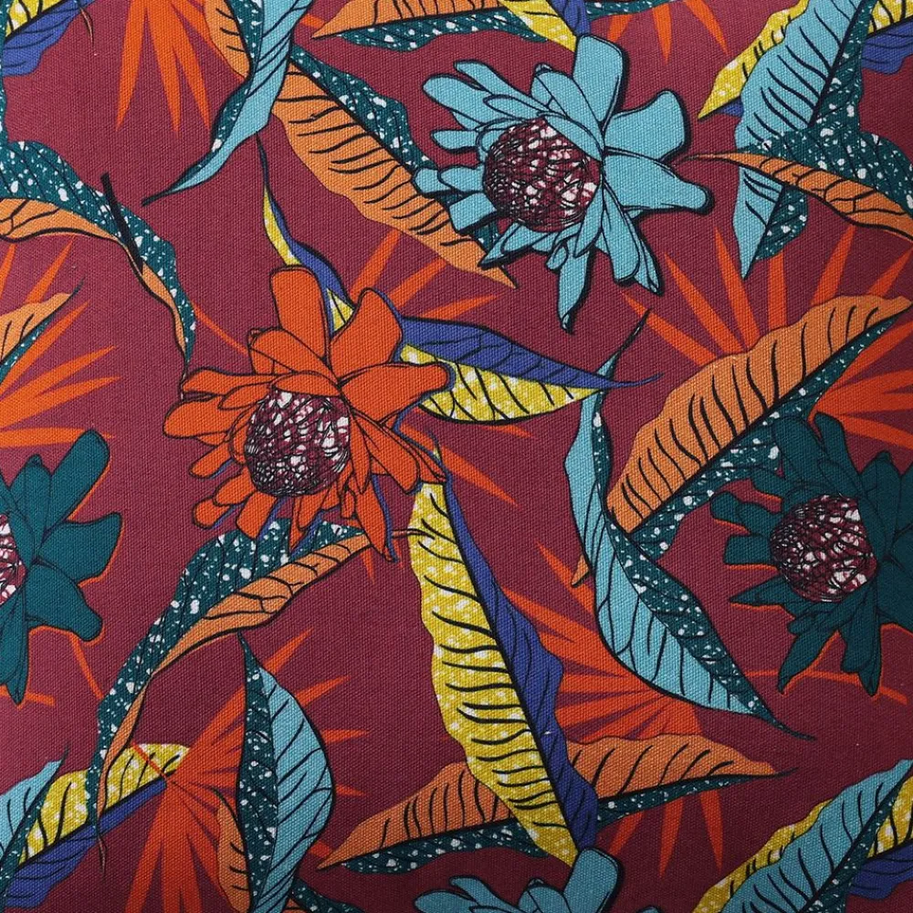 Becquet Coussin imprimé exotique double face - CRÉATION< Rideau Et Déco Textile|Coussin, Housse De Coussin