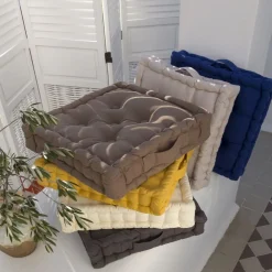 Becquet Coussin matelas capitons - Lot de 2< Décoration Textile Unie|Pouf, Matelas, Futon
