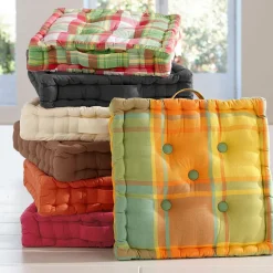 Becquet Coussin matelas capitons - Lot de 2< Décoration Textile Unie|Pouf, Matelas, Futon