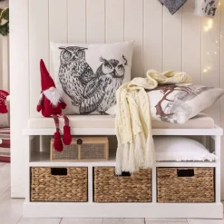 Becquet Coussin motif chouette ou cerf< Coussin, Housse De Coussin|Les Matières