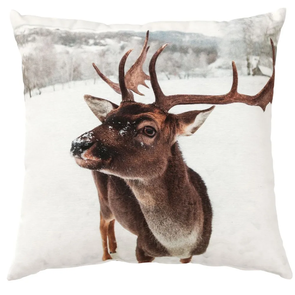 Becquet Coussin motif chouette ou cerf< Coussin, Housse De Coussin|Les Matières