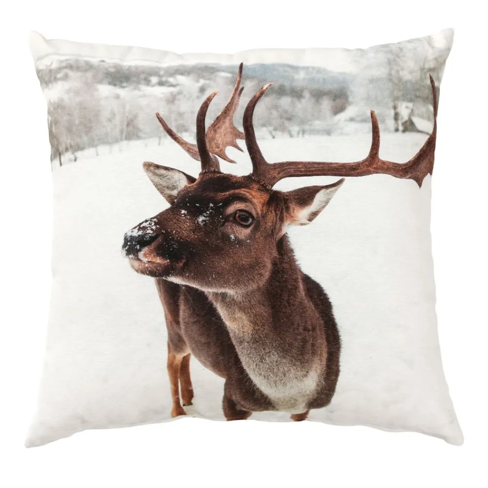 Becquet Coussin motif chouette ou cerf< Coussin, Housse De Coussin|Les Matières