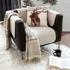 Becquet Coussin motif chouette ou cerf< Coussin, Housse De Coussin|Les Matières
