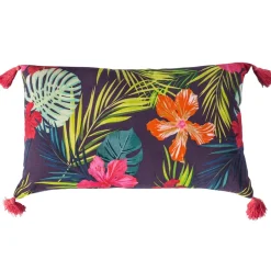 Becquet Coussin motif exotique< Rideau Et Déco Textile|Coussin, Housse De Coussin