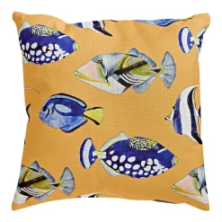 Becquet Coussin motif poissons - CRÉATION< Rideau Et Déco Textile|Décoration Textile Unie