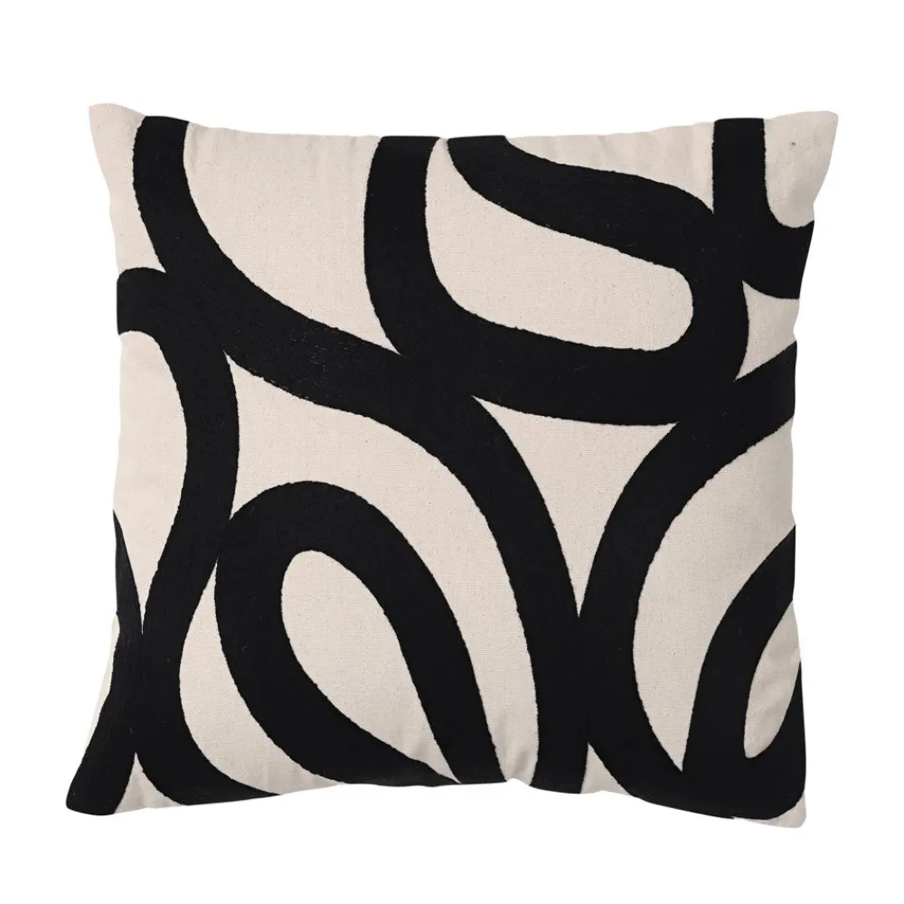 Becquet Coussin motif ruban brodé< Rideau Et Déco Textile|Coussin, Housse De Coussin