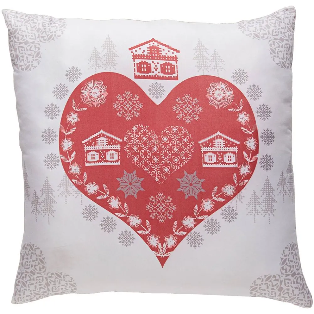 Becquet Coussin style chalet motif cœurs< Coussin, Housse De Coussin|Rideau Et Déco Textile