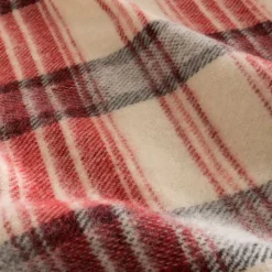 Becquet Couverture 90% LAINE Woolmark® à carreaux - 450 g/m² - Chaude< Couverture|Couverture