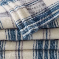 Becquet Couverture 90% LAINE Woolmark® à carreaux - 450 g/m² - Chaude< Couverture|Couverture