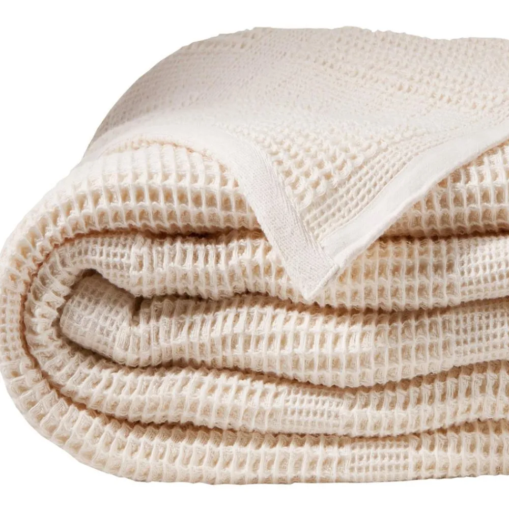 Becquet Couverture COTON NID-D'ABEILLES - Tempérée< Décoration Textile Unie|Les Matières