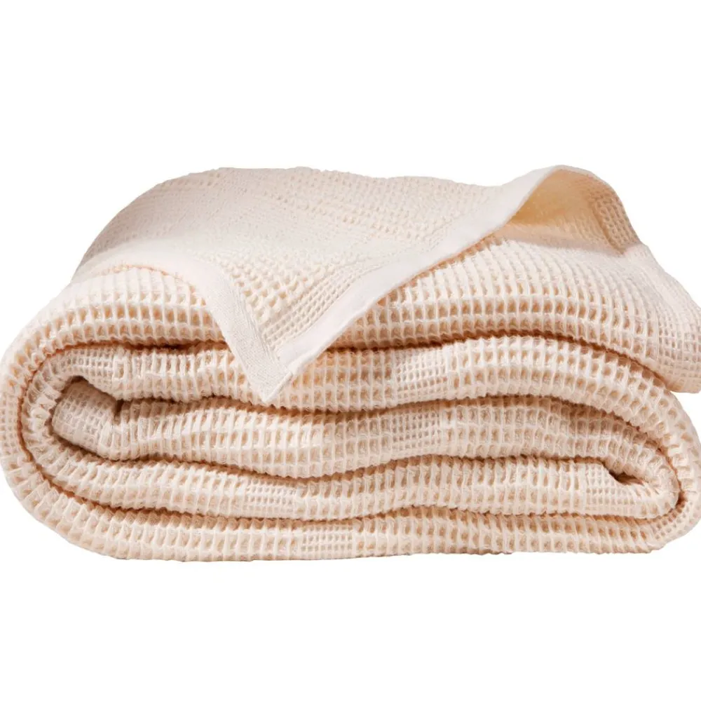 Becquet Couverture COTON NID-D'ABEILLES - Tempérée< Décoration Textile Unie|Les Matières