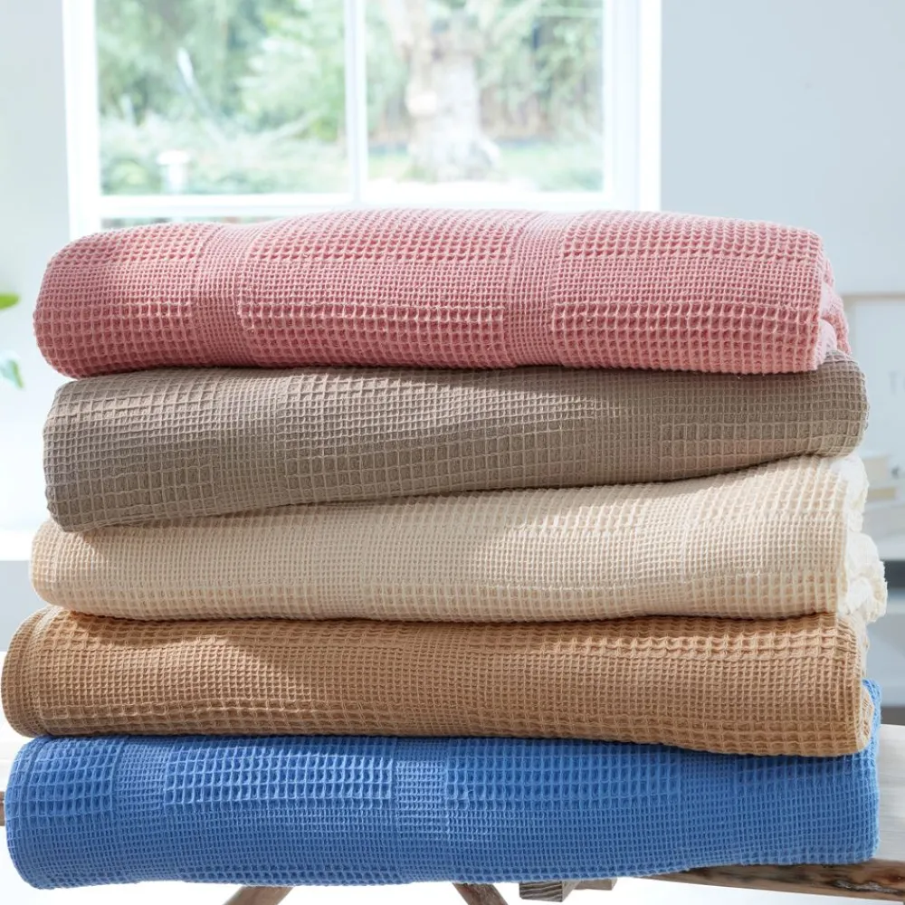 Becquet Couverture COTON NID-D'ABEILLES - Tempérée< Décoration Textile Unie|Les Matières