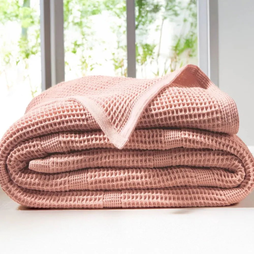 Becquet Couverture COTON NID-D'ABEILLES - Tempérée< Décoration Textile Unie|Les Matières