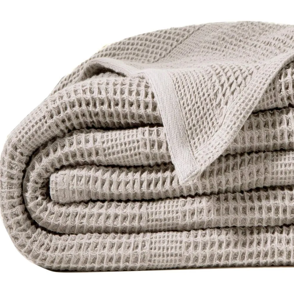 Becquet Couverture COTON NID-D'ABEILLES - Tempérée< Décoration Textile Unie|Les Matières