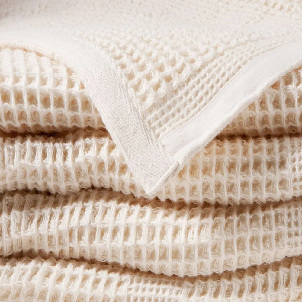 Becquet Couverture COTON NID-D'ABEILLES - Tempérée< Décoration Textile Unie|Les Matières