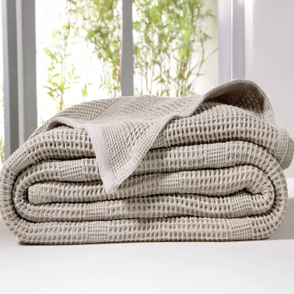 Becquet Couverture COTON NID-D'ABEILLES - Tempérée< Décoration Textile Unie|Les Matières