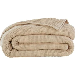 Becquet Couverture COTON NID-D'ABEILLES - Tempérée< Décoration Textile Unie|Les Matières