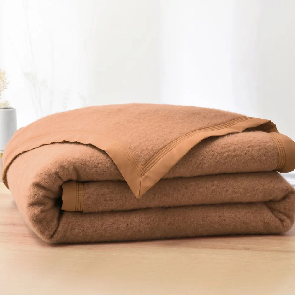 Becquet Couverture LAINE Woolmark® mi-saison - 350 g/m² - Tempérée< Couverture|Couverture