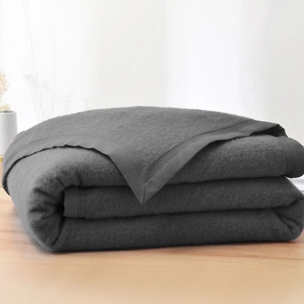 Becquet Couverture LAINE Woolmark® mi-saison - 350 g/m² - Tempérée< Couverture|Couverture