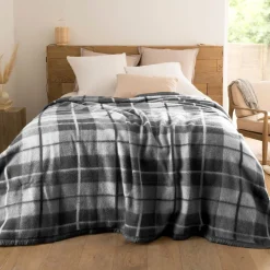 Becquet Couverture WOOLMARK® tissée jacquard - 400 g/m² - chaude< Couverture|Couverture