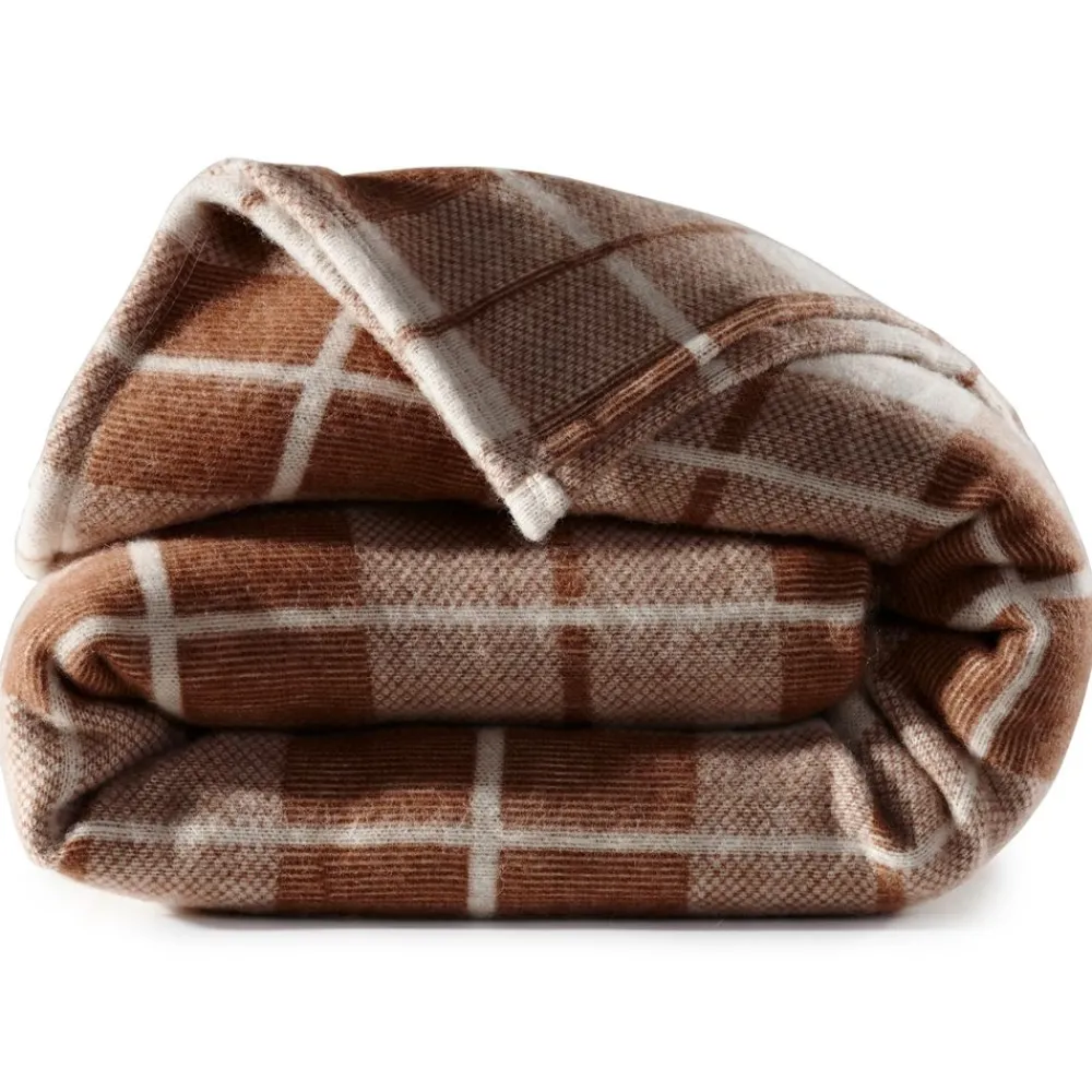 Becquet Couverture WOOLMARK® tissée jacquard - 400 g/m² - chaude< Couverture|Couverture
