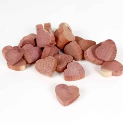 Becquet Cœurs en cèdre rouge - Lot de 24< Entretien Du Linge Et Repassage|Accessoires De Salle De Bain