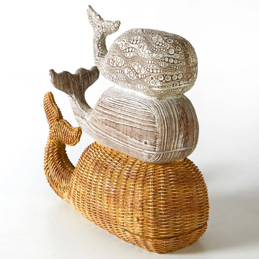 Becquet Décoration 3 baleines< Statuette, Figurine|Décoration