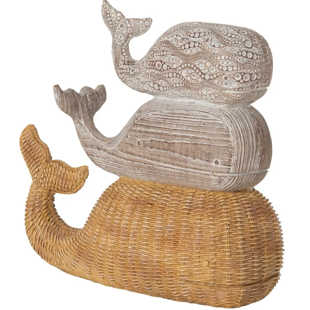 Becquet Décoration 3 baleines< Statuette, Figurine|Décoration