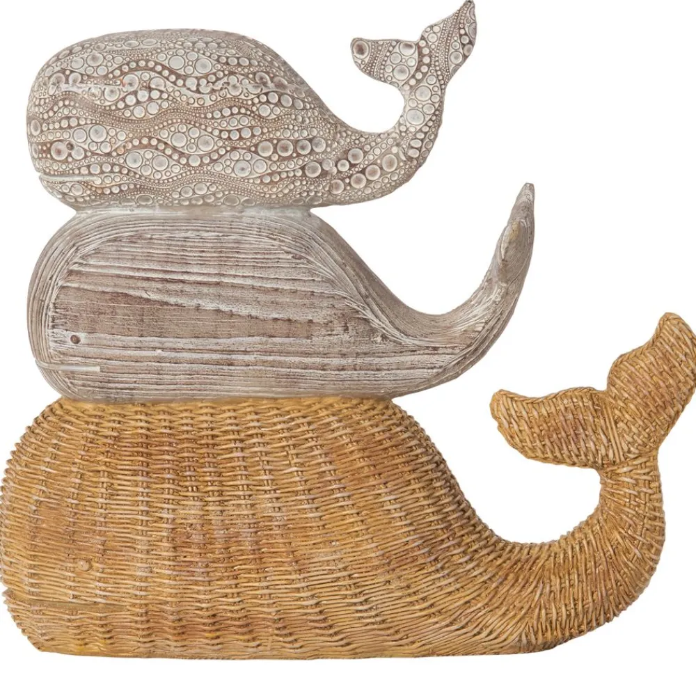 Becquet Décoration 3 baleines< Statuette, Figurine|Décoration